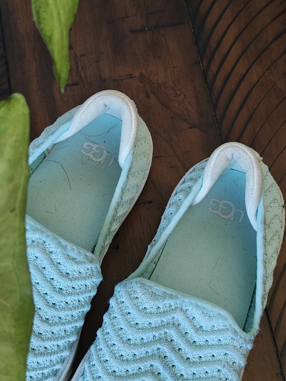 UGG Women’s Light Aqua Quilted Slip-On Shoes